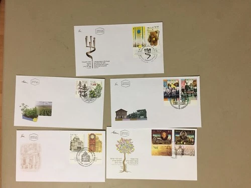 Five after 2000 Israel fdc with two TAB stamps