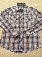 Wrangler Western Shirt Mens XL Plaid Cowboy Pearl Snap Button