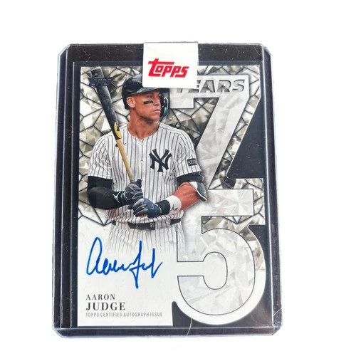 2026 Topps Series 1 - 75 Years Of Topps Die Cut On Card Auto - Aaron Judge /15
