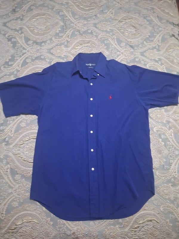 Ralph Lauren Blake 100% Cotton Medium Short Sleeve Dress Button Down Shirt