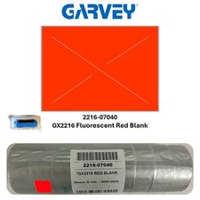 Genuine Garvey GX2216 Red Pricing Labels, 9 Rolls 9,000 Labels 2216-07040