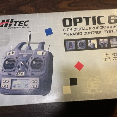 Hitec Optic 6   6 Channel FM R/C  computerized  Control System  Complete Ch 46