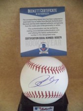 BOBBY BRADLEY CLEVELAND INDIANS ROOKIE YEAR SIGNED ML BASEBALL BECKETT R03079