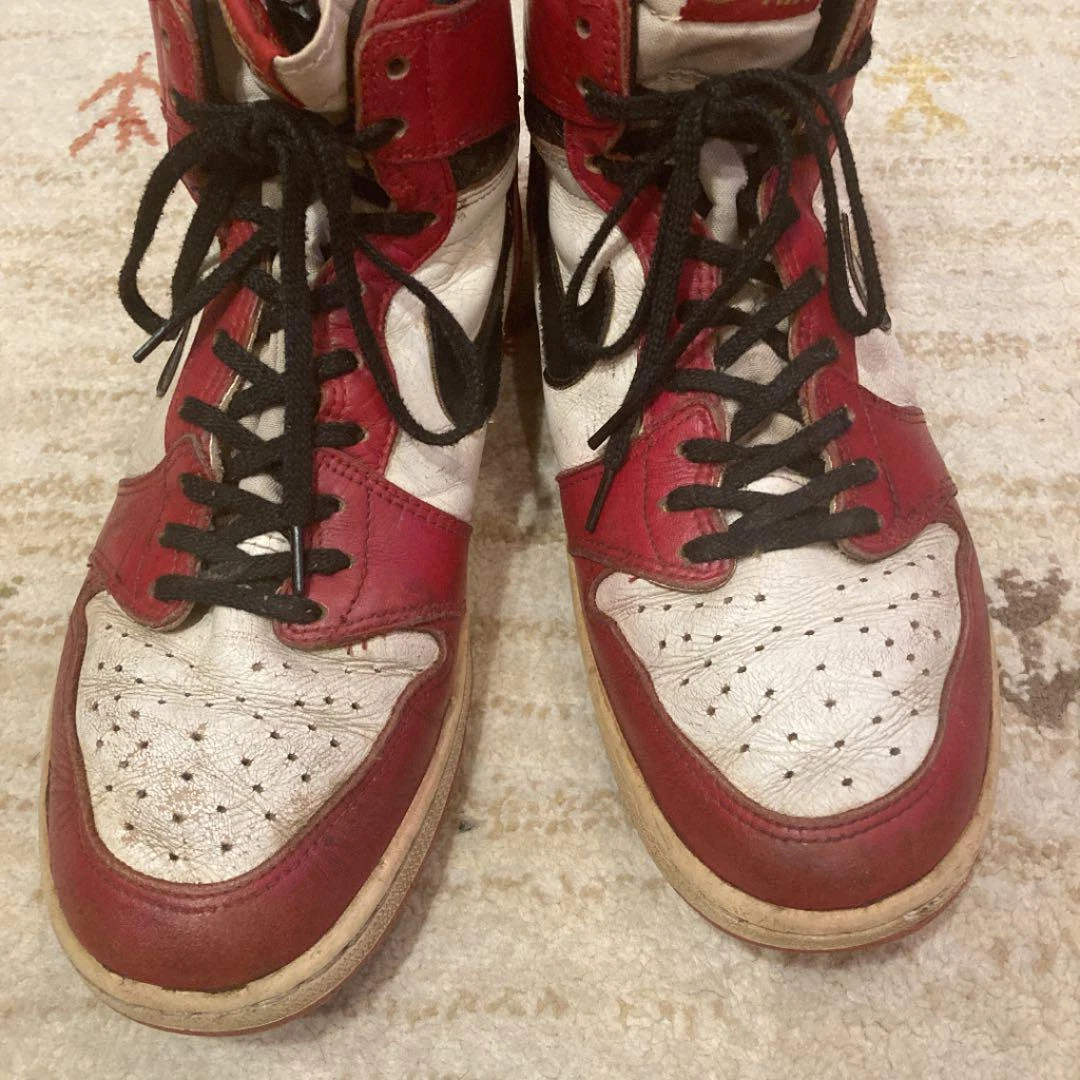 NIKE AIR JORDAN 1 White x Red x Black 1985 Original Chicago Made in Korea  US11