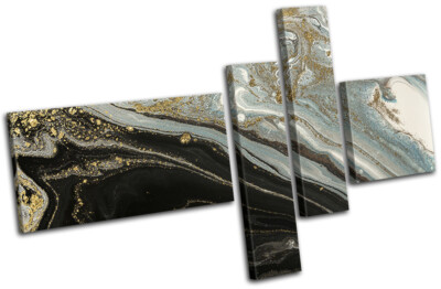 Marble Modern Liquid Gold Abstract MULTI Leinwand Kunst Bild drucken