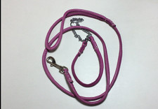 Dog Show Combi Lead and Collar Set in soft Pink leather  handmade 