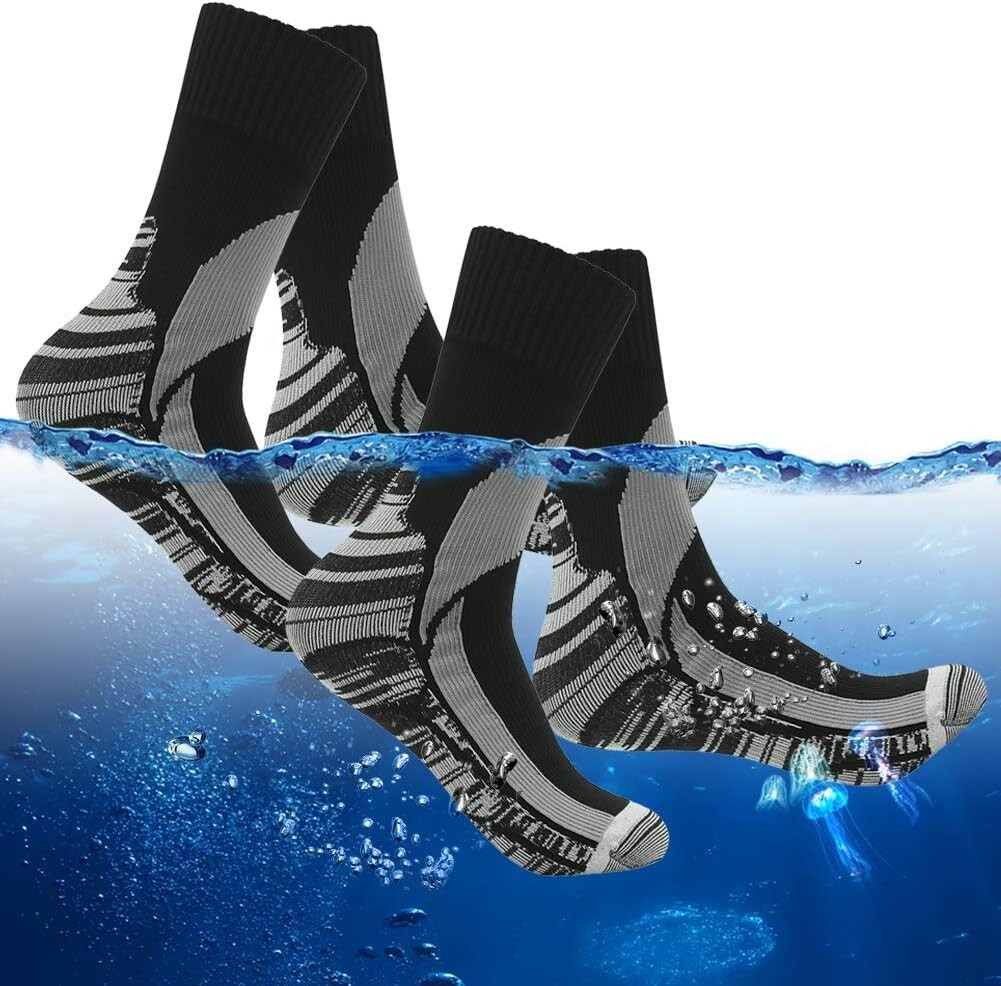 Waterproof Crew Socks for Hiking and Trail Running - Unisex Comfort Fit-image