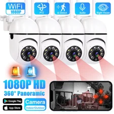 Sistema De Seguridad 4 Camaras Wifi Para Casas 1080P Con Vision Nocturna y Audio