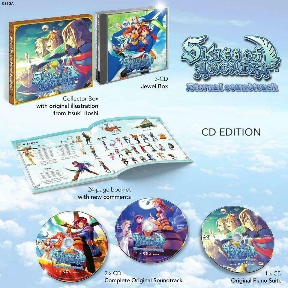 Skies of Arcadia Limited Collector's Edition 3 CD Eternal Soundtrack + Art Book - Image 3 of 3