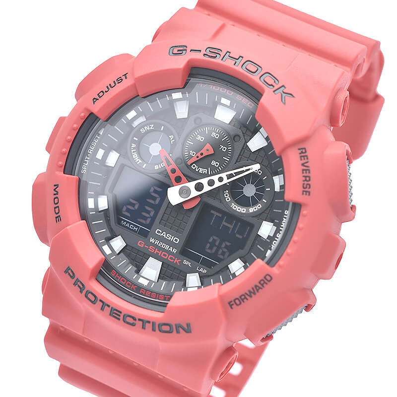 CASIO G-SHOCK GA-100B-4AJF Analog Digital Watch Black x Red Men's