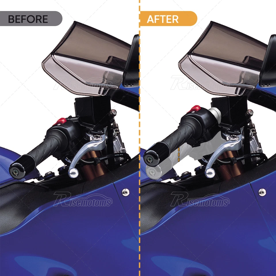 Elevador de manillar de aluminio 41 mm 12 mm retroceso para 99-07 Suzuki Hayabusa GSX1300R Foto 3 de 4