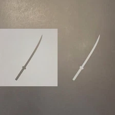 Samurai Sword Plastic Mylar Stencil Airbrush Painting Art Supplies