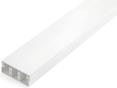 StarTech.com Solid Cable Management Raceway with Cover, 2''(50mm)W x White 
