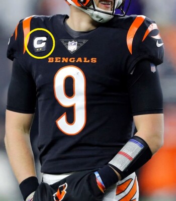 Cincinnati Bengals 2021 Afc Joe Burrow Qb Kapitän 2    Star Aufklebbare Blk