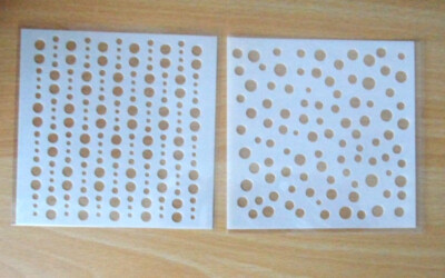 2 X VERSCHIEDENE MUSTER KARTE DIY BASTELN SCHABLONEN SPRAY PRÄGESCHABLONE KREISE