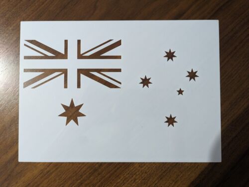 Australian Flag Stencil - Reusable A4 Sheet - DIY Spraypaint - Picture 1 of 2