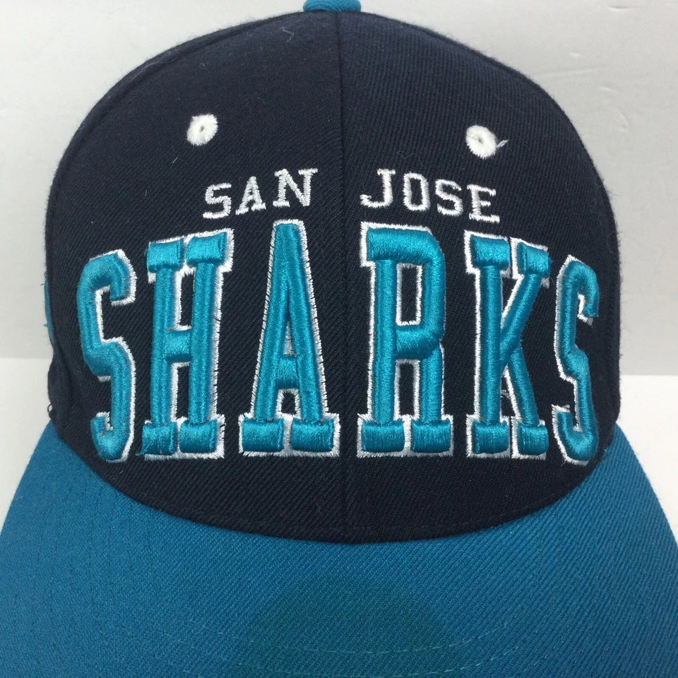 Vintage NHL San Jose Sharks Hockey hat blue SnapBack Wool cap by Zephyr - Image 2 of 4