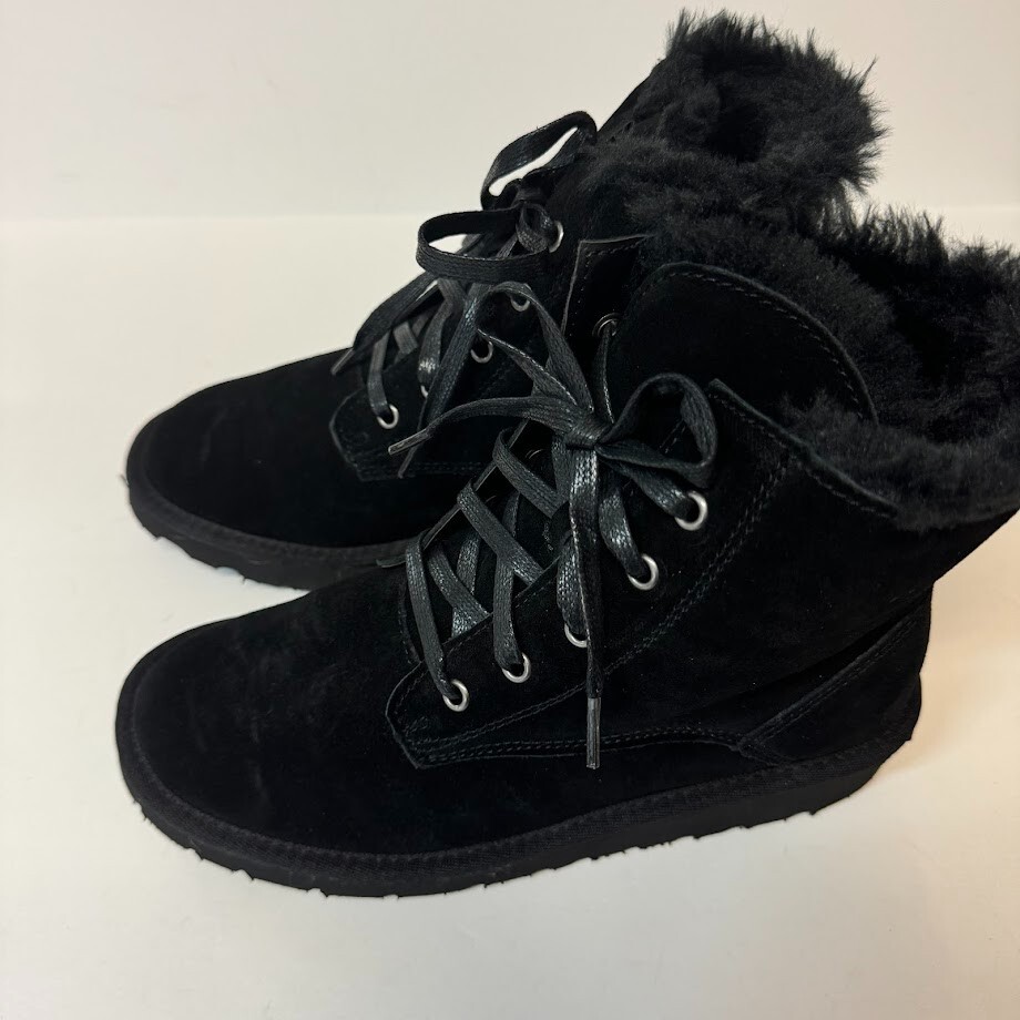 Style & Co. Womens 8 M Black Lace Up Fur Lined Ankle Boots Style & Co. Womens 8 M Black Lace Up Fur Lined Ankle Boots