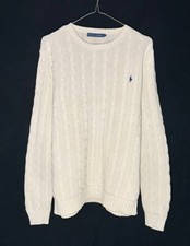 Polo Ralph Lauren Sweater beige Cable-Knit Pullover Preppy classic