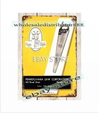 1959 Pennsylvania Saw Corporation tools manufacture maintenance metal tin sign