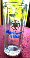 Glas Krug W&uuml;rzburger Hofbr&auml;u Premium 0,5l +facetiert+TOP
