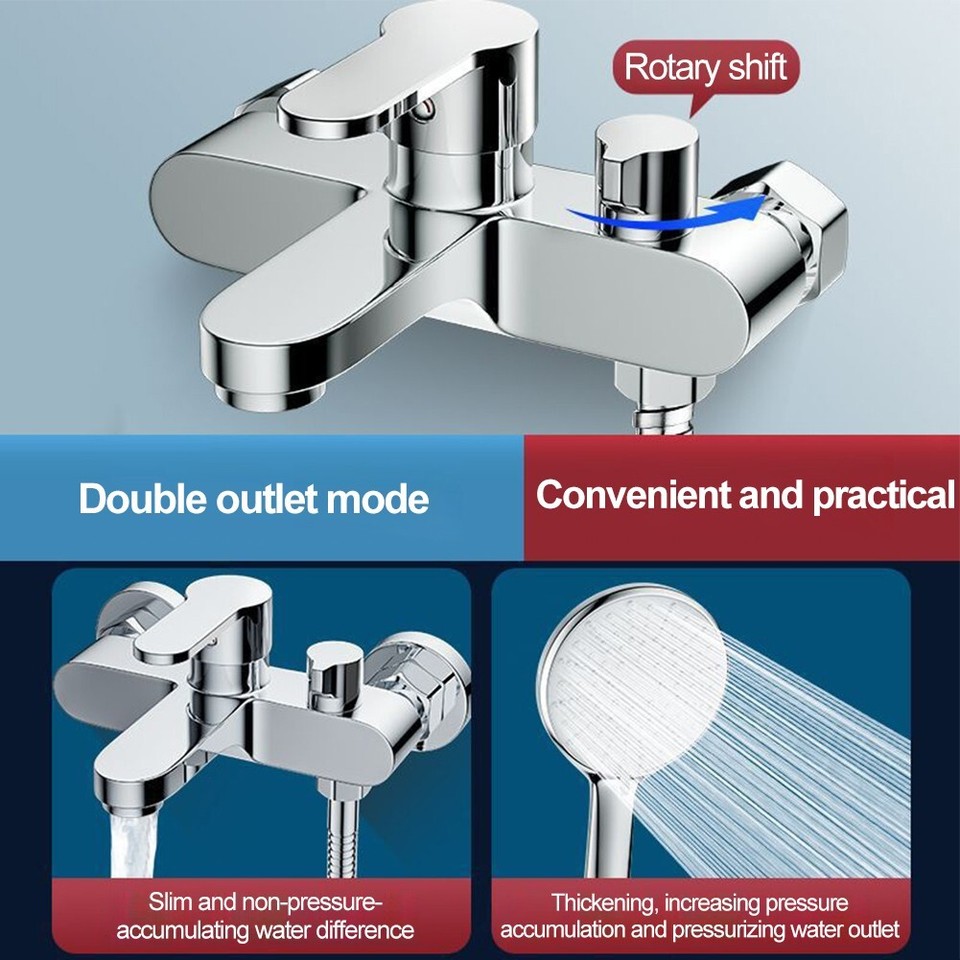 Shower Faucet Bathtub Tape Hot And Cold Water Mixer Faucet Curved