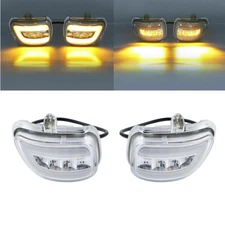 Front LED Turn Signals Clear Lens Fit For Honda Goldwing GL1800 2001-2017 02 03