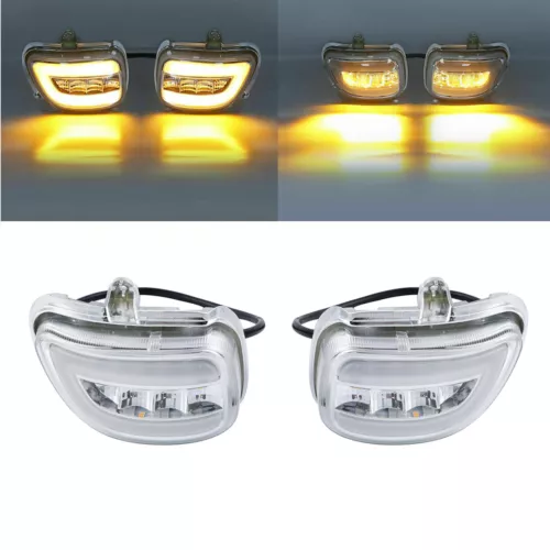 Front LED Turn Signals Clear Lens Fit For Honda Goldwing GL1800 2001-2017 02 03