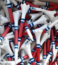 Golf Tees Truestrike 2 3/4 Red, White and Blue TS Striped USA Golf Tees