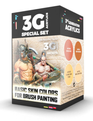AK Interactive 3G MODEL PAINT Basic SKIN COLORS Set AK-1075