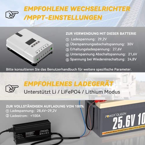 12V/24V 300Ah 200Ah 100Ah 50Ah LiFePO4 Akku Lithium Batterie für Solar Off-grid - Afbeelding 74 van 169