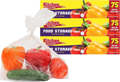 #ad 1 Gallon Food Storage Bags with Twist Ties 11quot; X 13quot; 225 Count – Heavy Duty P $20.50