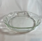 Vintage PYREX 805-B Oval 2.4L 12" x 10" x 2" Clear Paneled Glass Casserole