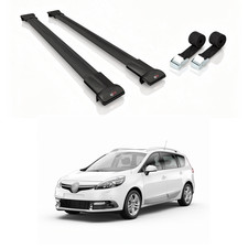 Roof Rack Cross Bars for Renault Grand Scenic 3 2009-2016 2 Bars with Two Straps