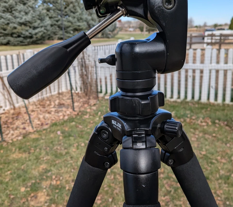 KIT de trípode SLIK Pro 700DX con cabezal panorámico e inclinable de 3 vías, para Sony N sin espejo/DSLR Foto 3 de 4