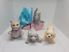 Barbie Posh Pets Bobbin 2 Cats & 2 Dogs Carrier Mattel Bobblehead Poodle Toy Vtg