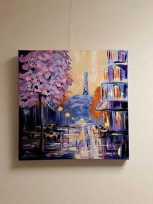  Paris Original Acryl Bild Spachtel Malerei ArtStudio NinaTreise 
