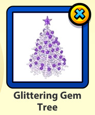 Webkinz Glittering Gem Tree Christmas Holiday Retired Purple Virtual Only