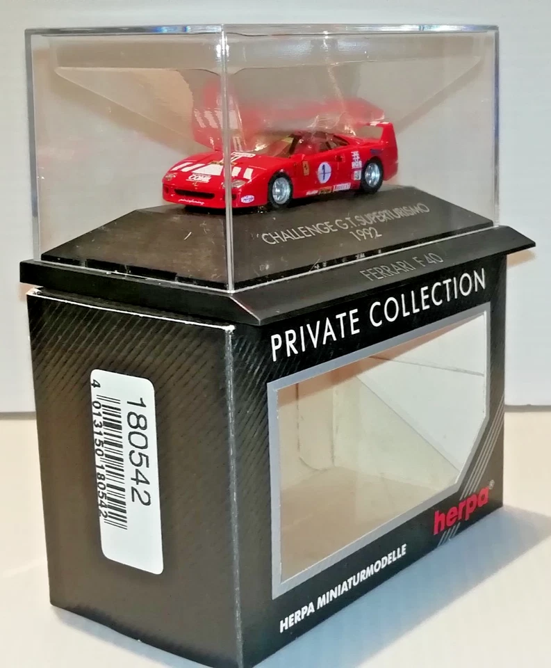 Herpa 1:87 H0 Ferrari F40 #1 Challenge G.T. Superturismo 1992 OVP 180542 - Bild 4 von 4