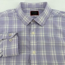 UNTUCKit Ferguson Mens XL Purple Plaid Performance Stretch Button Down Shirt