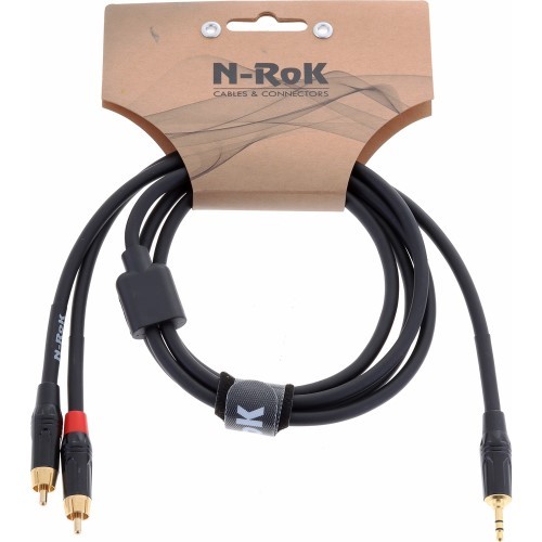 N-RoK Premium Kabel Klinke 35mm stereo 2x Cinch 15m Neu 3390₽