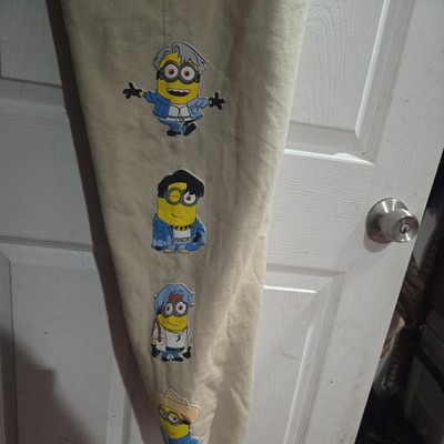 BTS x Despicable Me 4 Minions Official Group Sweatpants ivory Sz Medium