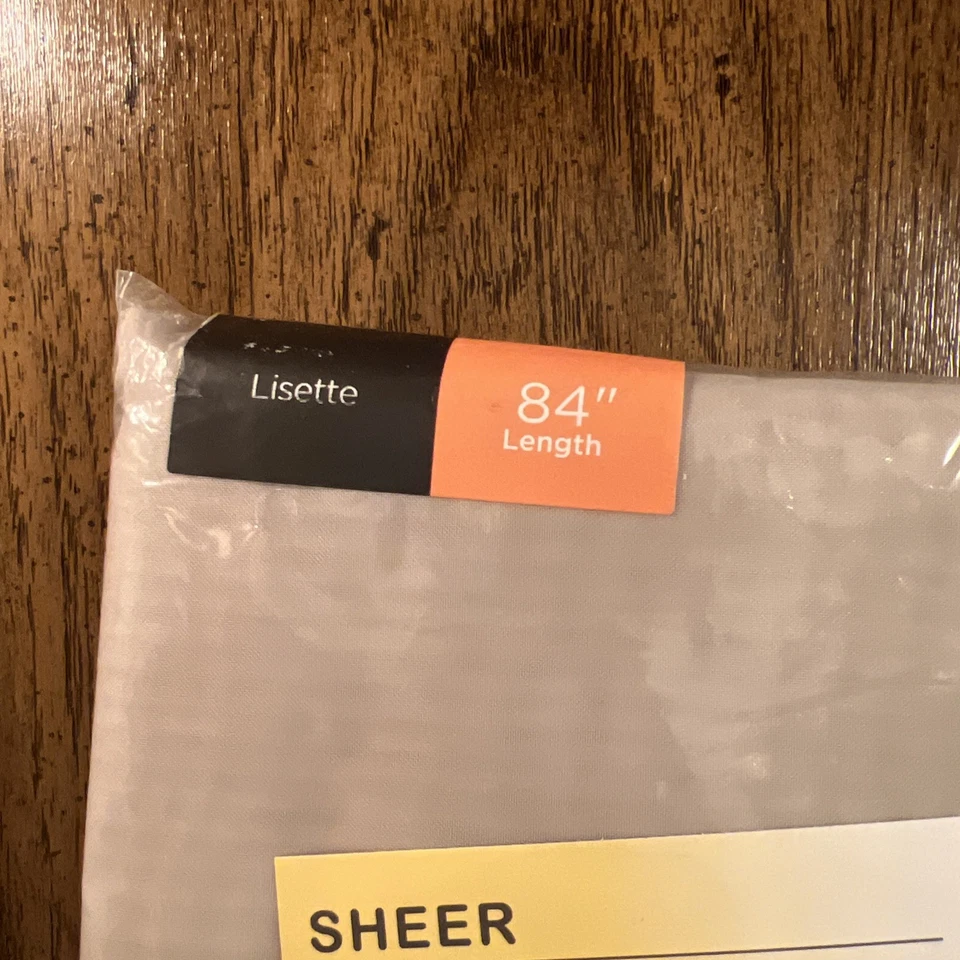 "Par de cortinas de panel plisado JCP Lisette 50x84"" lino suave gris nuevo en paquete" Foto 2 de 4