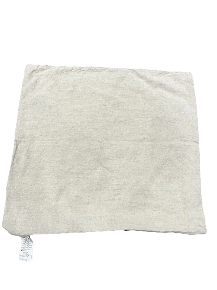 Pottery Barn Reilley 22x22 Pillow Cover Beige And Blue - Image 2 of 4