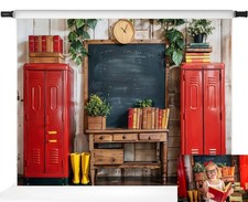 Back to School Photography Backdrop Black Chalkboard Background 7x5ft
