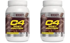 2PACK Bundle C4 Premium Whey Protein Blend Powder Hershey Chocolate 1.43lb(Each)
