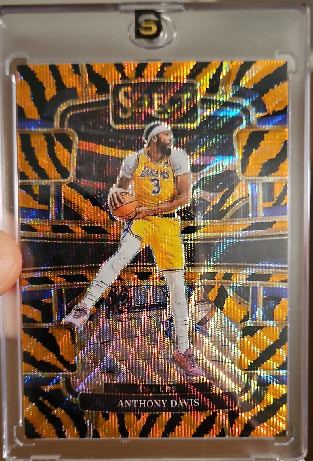2023-24 Panini Select - Concourse Anthony Davis #20 Tiger Stripes Prizm Case Hit