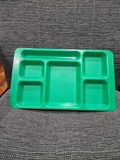 Vintage CAMBRO 1596CP Camwear Compartment School Lunch Trays Cafeteria GREEN  