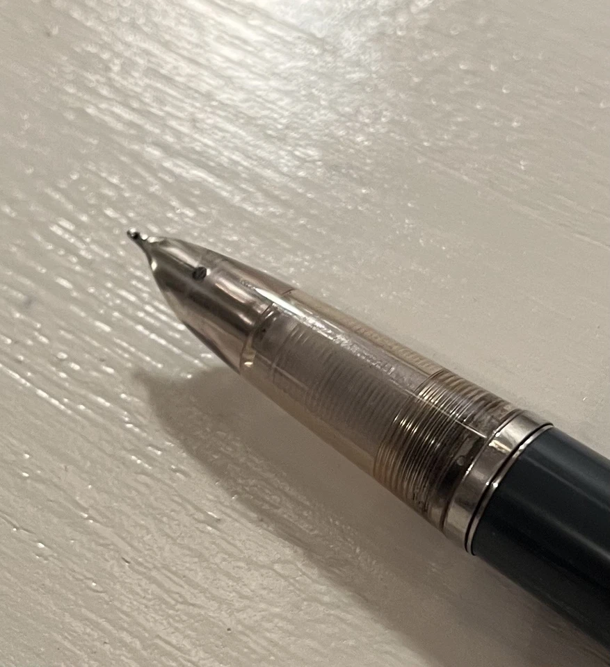 Винтажная перьевая ручка Parker 41 с серым стволом + хромированная крышка + октановый новый в коробке + демонстрационная - Изображение 2 из 4