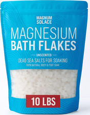 Magnesium Bath Flakes, 10 LB   Pure Magnesium Chloride Flakes   Dead Sea Bath So